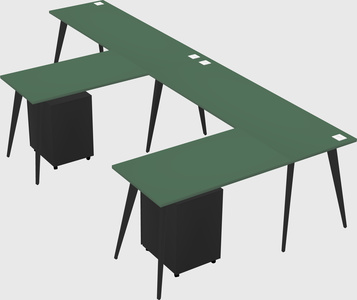 Modern l-shaped office desk