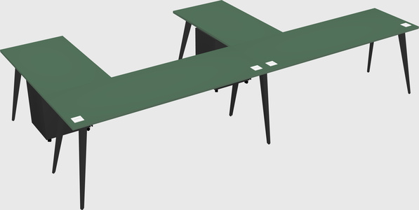 Modern l-shaped office desk