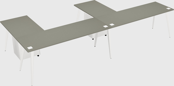 Modern l-shaped office desk
