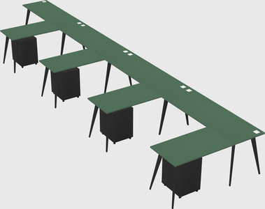 Modern l-shaped office desk