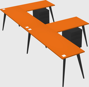 Modern l-shaped office desk
