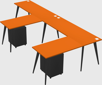 Modern l-shaped office desk