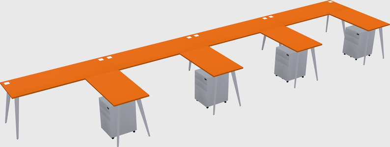 Modern L-shaped Office Desk