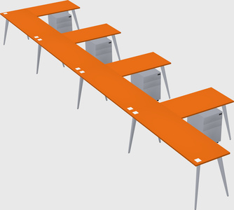 Modern l-shaped office desk