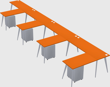 Modern l-shaped office desk