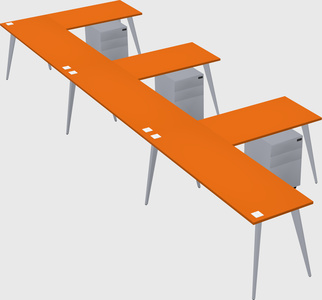 Modern l-shaped office desk