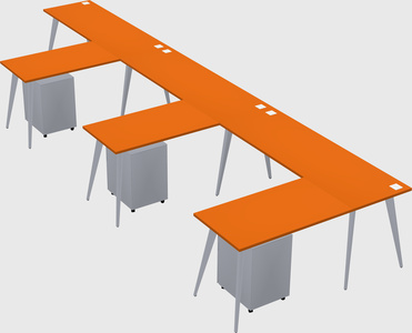 Modern l-shaped office desk