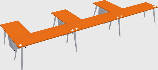 Modern l-shaped office desk
