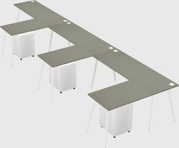 Modern l-shaped office desk