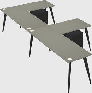Modern l-shaped office desk