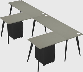 Modern l-shaped office desk