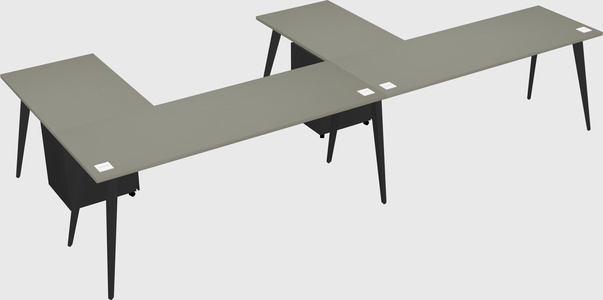 Modern l-shaped office desk
