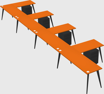 Modern l-shaped office desk