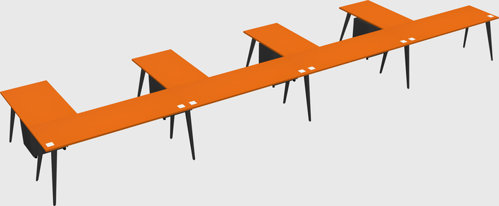 Modern l-shaped office desk