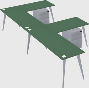 Modern l-shaped office desk
