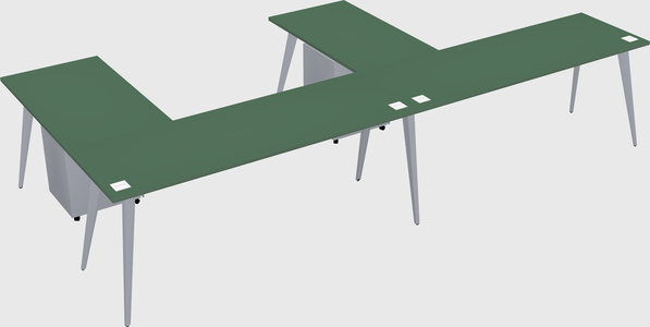 Modern l-shaped office desk