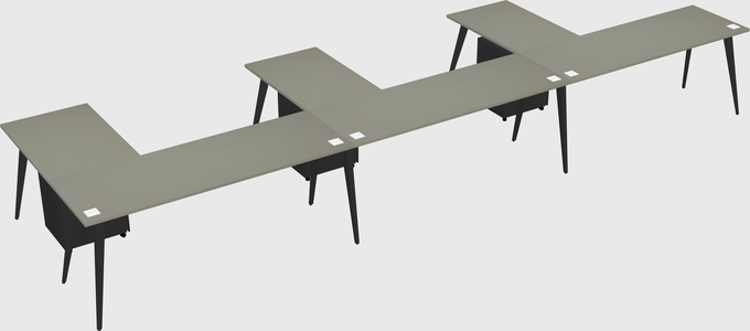Modern l-shaped office desk