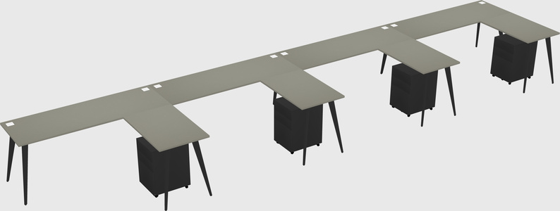 Modern L-shaped Office Desk