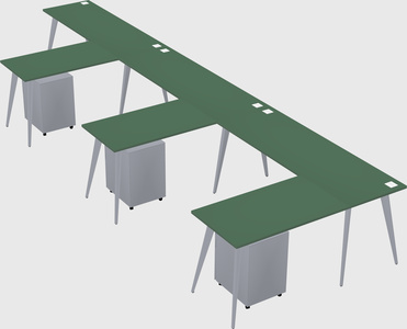 Modern l-shaped office desk