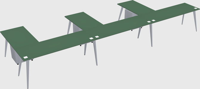 Modern l-shaped office desk