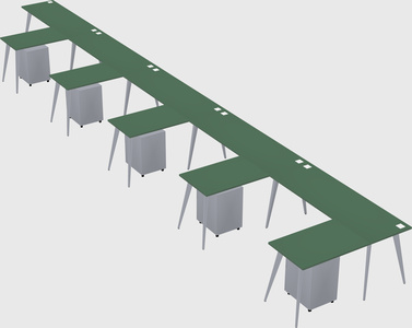 Modern l-shaped office desk