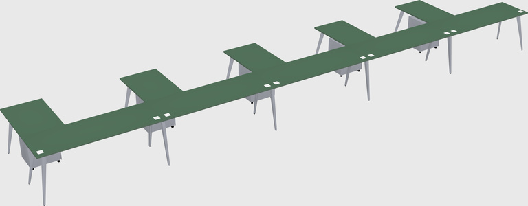 Modern l-shaped office desk