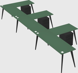 Modern l-shaped office desk