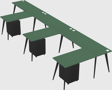Modern l-shaped office desk