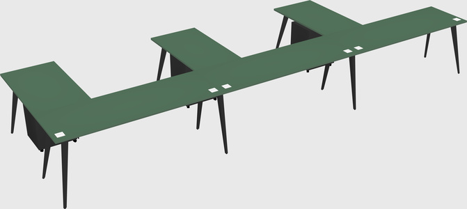Modern l-shaped office desk