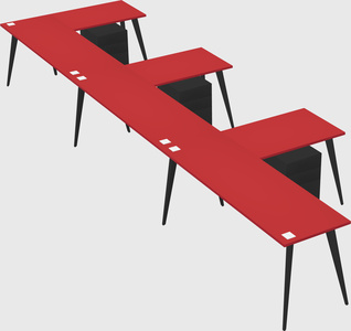 Modern l-shaped office desk
