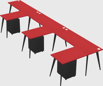 Modern l-shaped office desk