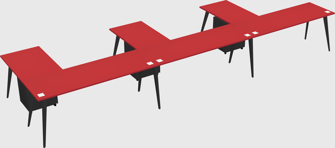 Modern l-shaped office desk