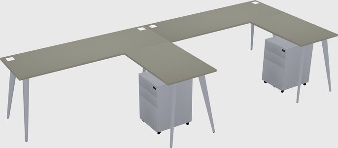 Modern L-shaped Office Desk