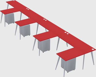 Modern l-shaped office desk