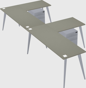 Modern l-shaped office desk