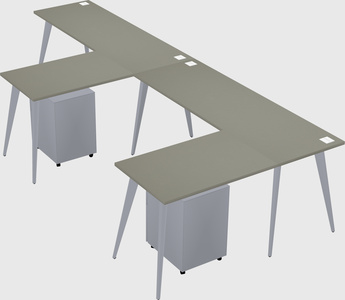 Modern l-shaped office desk
