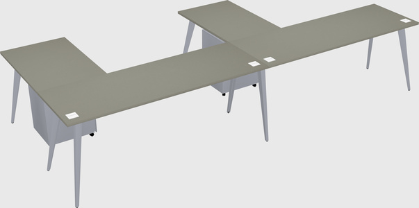 Modern l-shaped office desk