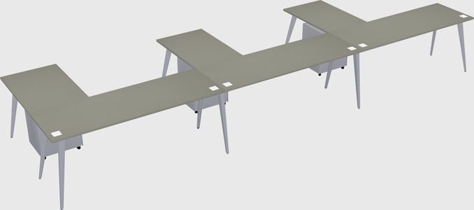 Modern l-shaped office desk