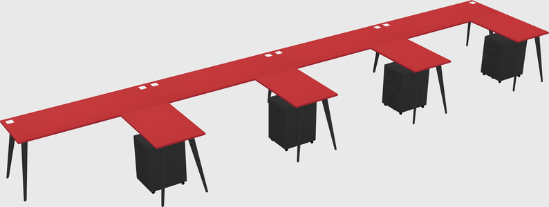Modern L-shaped Office Desk