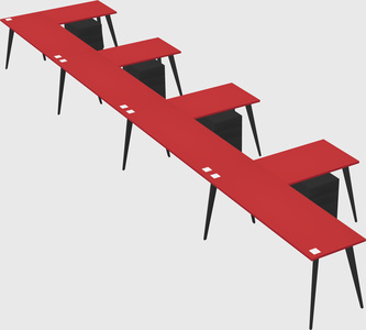 Modern l-shaped office desk