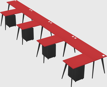 Modern l-shaped office desk