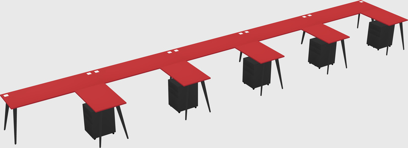 Modern L-shaped Office Desk