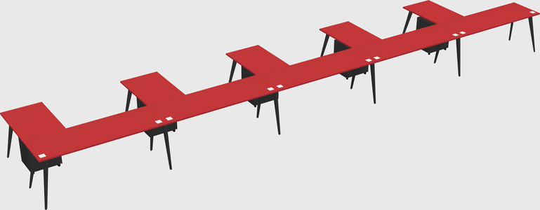 Modern l-shaped office desk