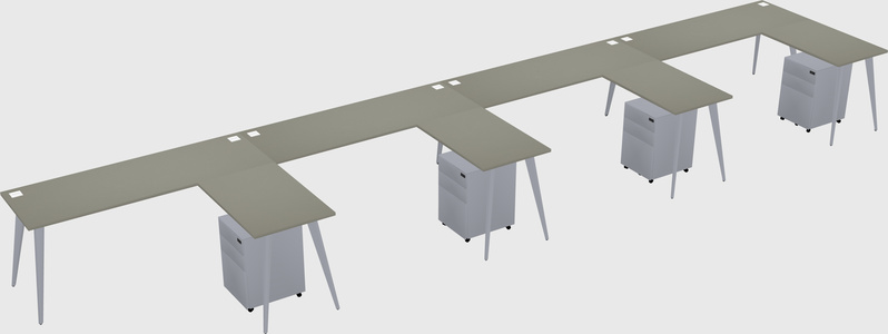 Modern L-shaped Office Desk