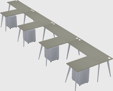 Modern l-shaped office desk