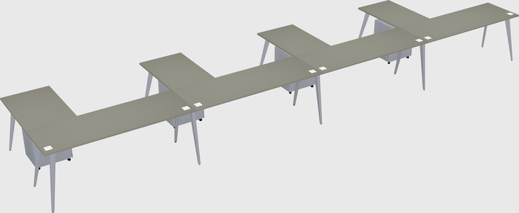 Modern l-shaped office desk