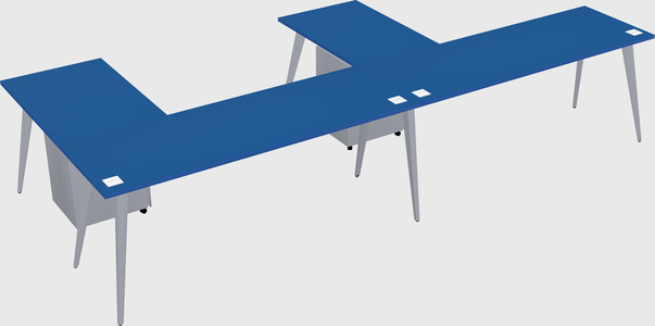 Modern l-shaped office desk