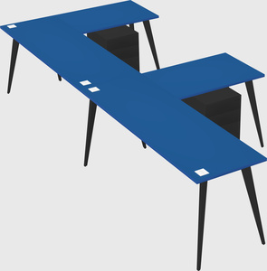 Modern l-shaped office desk