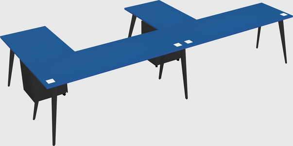 Modern l-shaped office desk