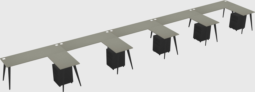 Modern L-shaped Office Desk
